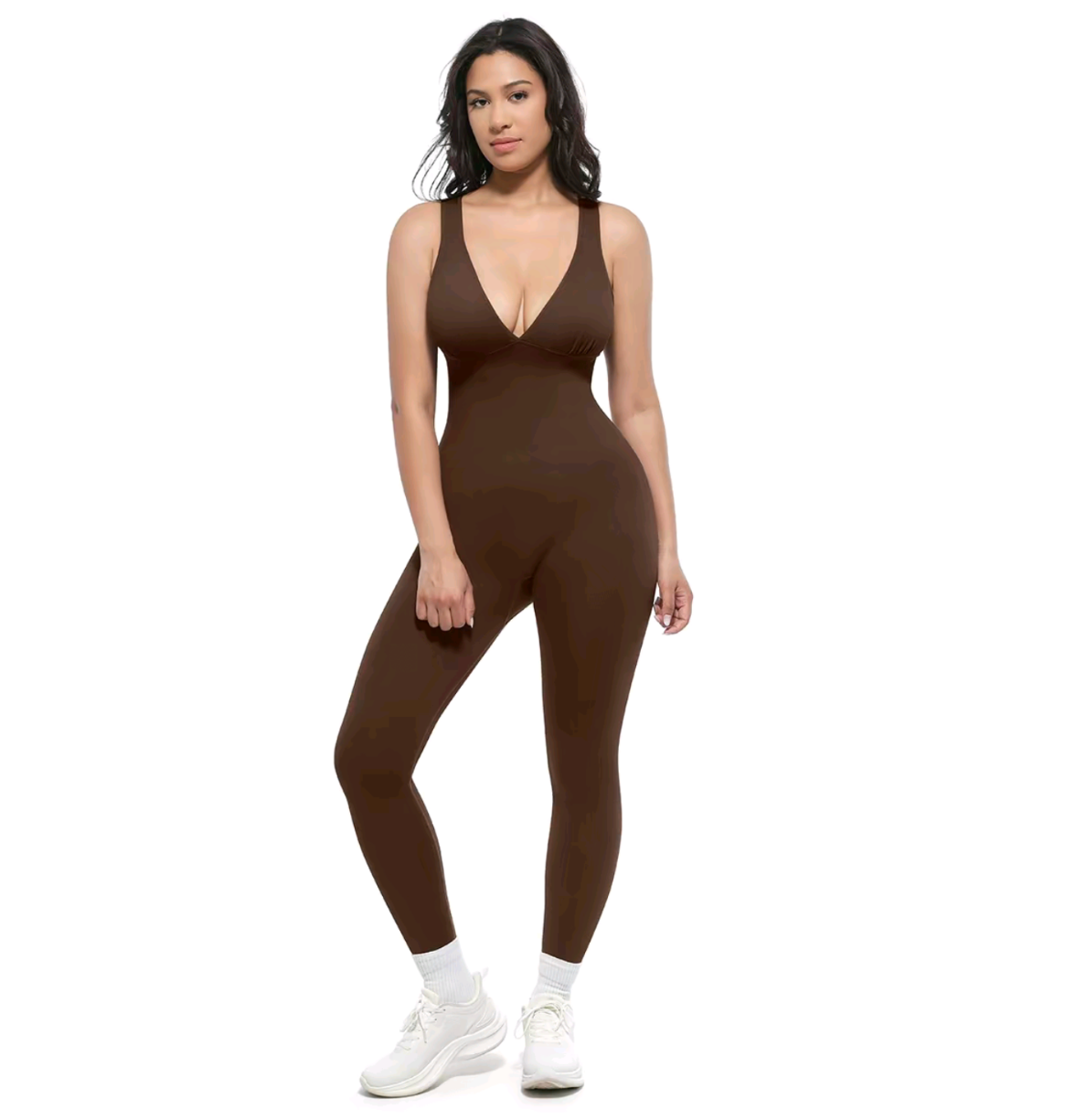 Luxero GentleSculpt Deep V Jumpsuit