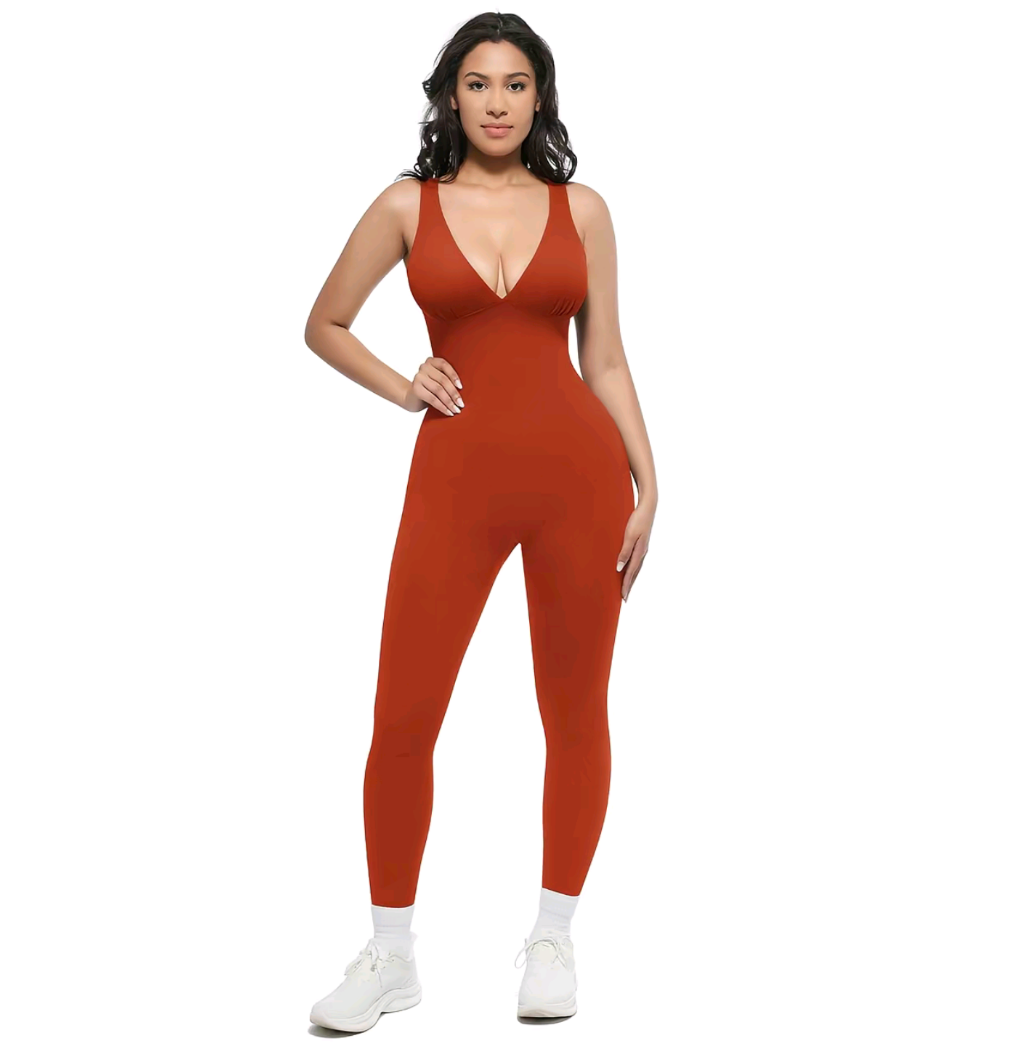 Luxero GentleSculpt Deep V Jumpsuit