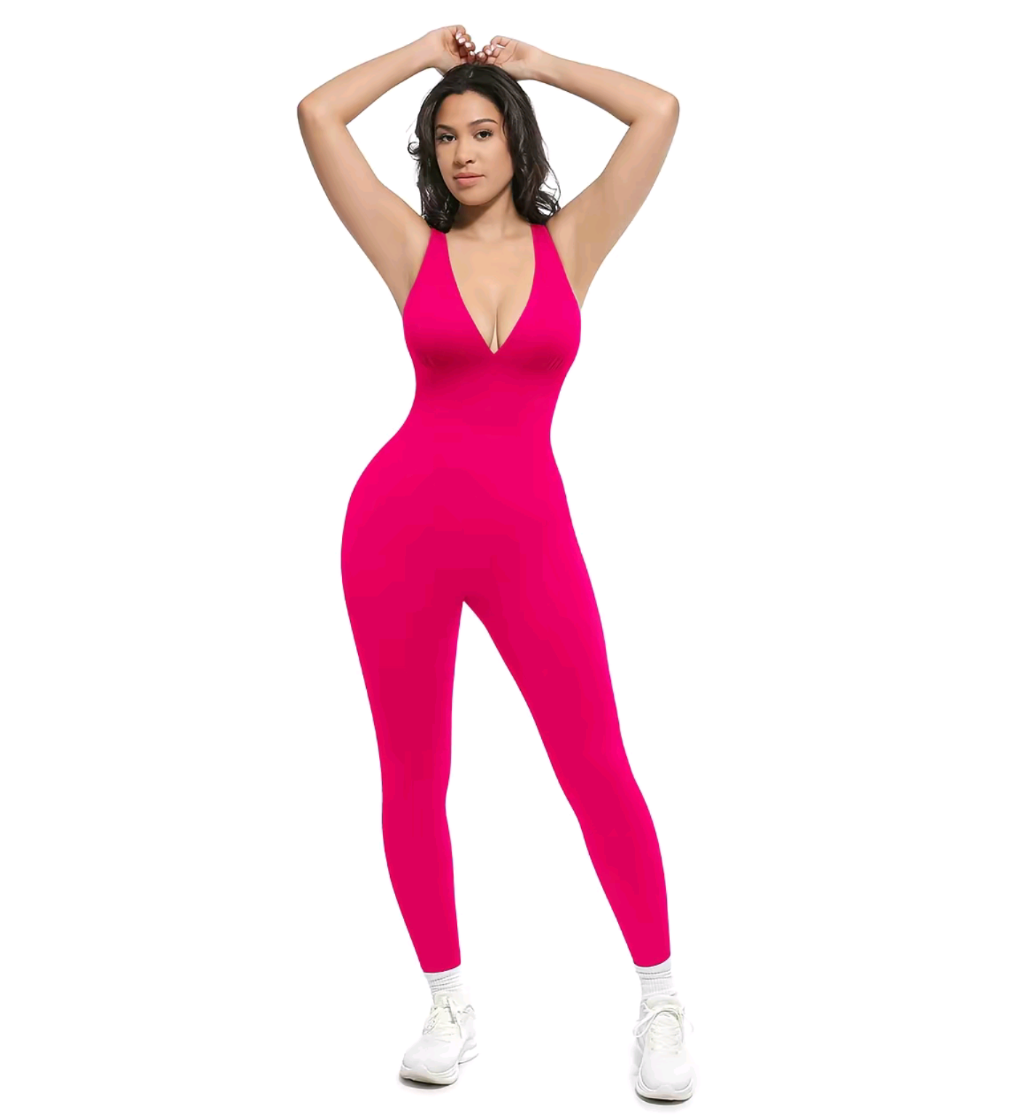 Luxero GentleSculpt Deep V Jumpsuit