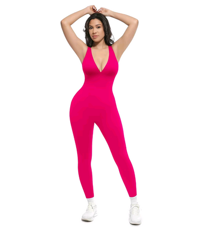 Luxero GentleSculpt Deep V Jumpsuit